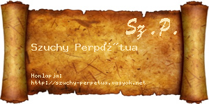Szuchy Perpétua névjegykártya
